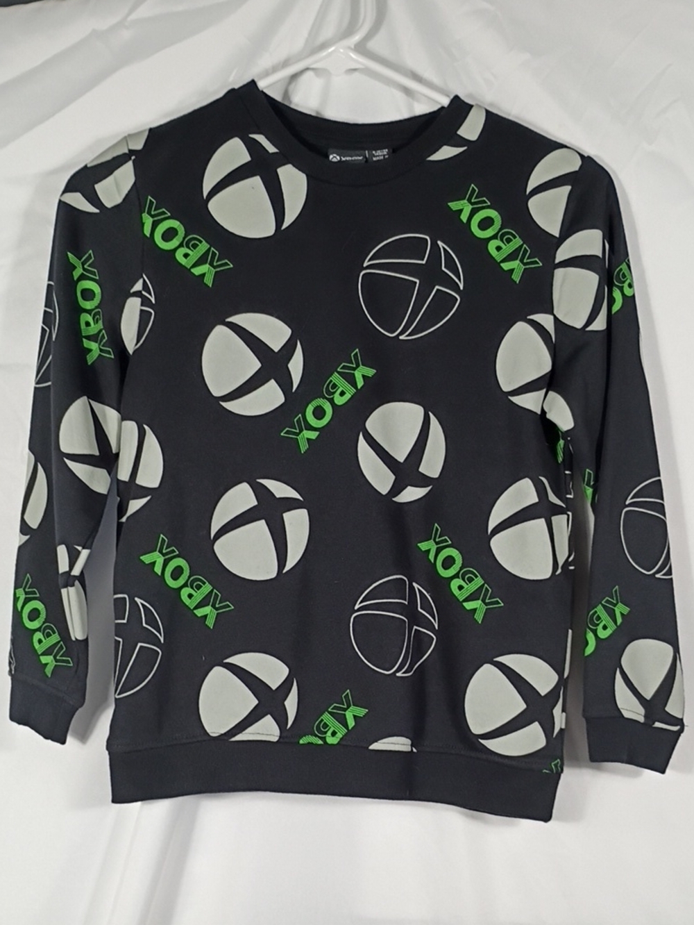 EUC Xbox Logo Boys Sweatshirt Size 9-10 Years 140 CM Long Sleeve Gaming